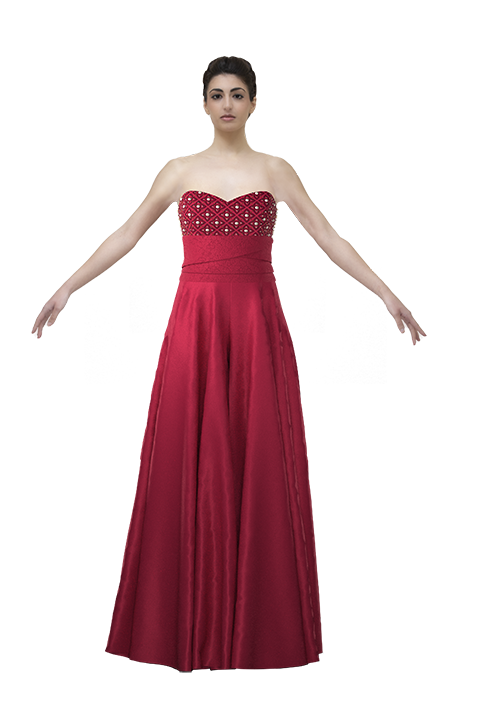 stringivita lampone indossato
